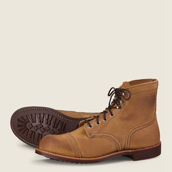 Heritage Støvler Herre - Red Wing Iron Ranger - 6-Inch Muleskinner Læder - Khaki - DJFPKO-782